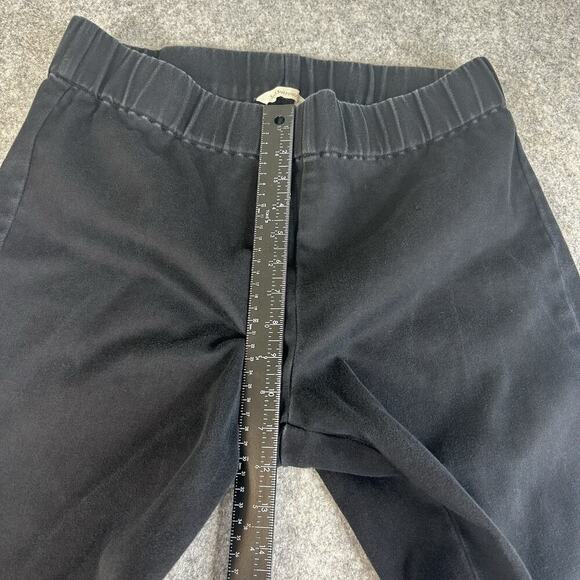 Soft Surroundings Pull On Pants Womens Large Black Dark Was Denim Jeans Stretch - Picture 3 of 8